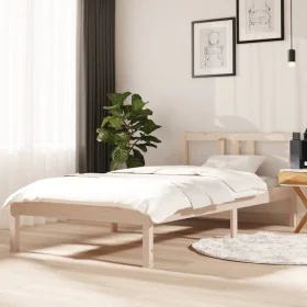 Solid wood bed frame 90x190 cm by vidaXL, Beds and slatted bases - Ref: Foro24-814849, Price: 82,36 €, Discount: %