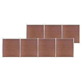 Brauner WPC-Gartenzaun 1218x186 cm von vidaXL, Zaunpaneele - Ref: Foro24-3053212, Preis: 2,00 €, Rabatt: %