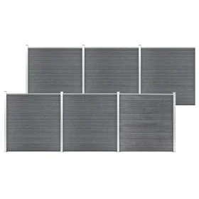 Valla de jardín de WPC gris 1045x186 cm de vidaXL, Paneles de vallas - Ref: Foro24-3053229, Precio: 2,00 €, Descuento: %