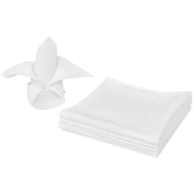 25 servilletas blancas de tela 50 x 50 cm de vidaXL, Servilletas de tela - Ref: Foro24-130797, Precio: 28,57 €, Descuento: %