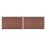 Brauner WPC-Gartenzaun 353x106 cm von vidaXL, Zaunpaneele - Ref: Foro24-3053243, Preis: 354,98 €, Rabatt: %