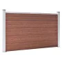 Brauner WPC-Gartenzaun 353x106 cm von vidaXL, Zaunpaneele - Ref: Foro24-3053243, Preis: 354,98 €, Rabatt: %