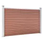 Brauner WPC-Gartenzaun 353x106 cm von vidaXL, Zaunpaneele - Ref: Foro24-3053243, Preis: 354,98 €, Rabatt: %