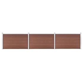 Valla de jardín de WPC marrón 526x106 cm de vidaXL, Paneles de vallas - Ref: Foro24-3053244, Precio: 514,43 €, Descuento: %