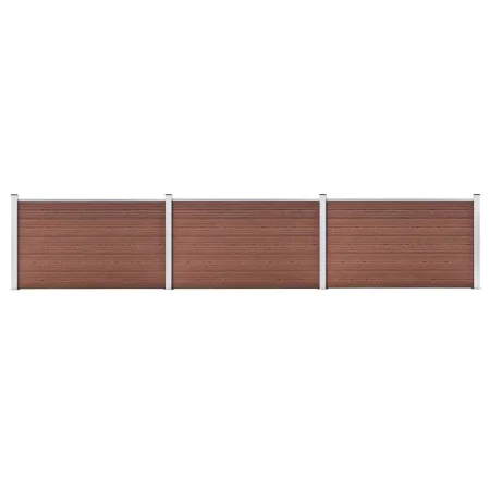 Braune WPC-Gartenzaun 526x106 cm von vidaXL, Zaunpaneele - Ref: Foro24-3053244, Preis: 514,43 €, Rabatt: %