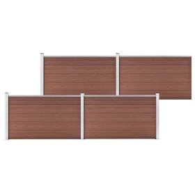 Valla de jardín de WPC marrón 699x106 cm de vidaXL, Paneles de vallas - Ref: Foro24-3053245, Precio: 673,23 €, Descuento: %