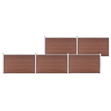 Brauner WPC-Gartenzaun 872x106 cm von vidaXL, Zaunpaneele - Ref: Foro24-3053246, Preis: 896,69 €, Rabatt: %