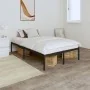 Estructura de cama de metal negro 120x190 cm de vidaXL, Camas y somieres - Ref: Foro24-350843, Precio: 114,05 €, Descuento: %