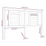 Cabecero de cama madera maciza de pino marrón miel 146x4x100 cm de vidaXL, Cabeceros y pies de cama - Ref: Foro24-818823, Pre...
