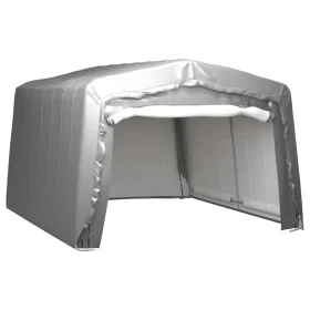 Carpa de almacenamiento acero gris 370x370 cm de vidaXL, Cobertizos - Ref: Foro24-3079591, Precio: 452,60 €, Descuento: %