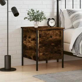 Mesita de noche madera de ingeniería roble ahumado 40x42x50 cm de vidaXL, Mesitas de noche - Ref: Foro24-825987, Precio: 44,0...