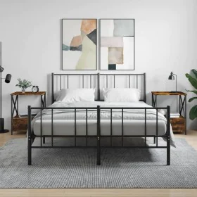 Nachttische 2 Stück aus geräucherter Eichenholz-Technik 50x41x65 cm von vidaXL, Nachttische - Ref: Foro24-826088, Preis: 62,1...