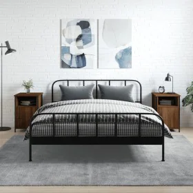 Nachttische 2 Stück braunes Eichensperrholz 40x42x60 cm von vidaXL, Nachttische - Ref: Foro24-825922, Preis: 49,21 €, Rabatt: %
