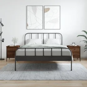 Mesitas noche 2 uds madera ingeniería marrón roble 40x42x50 cm de vidaXL, Mesitas de noche - Ref: Foro24-825992, Precio: 80,2...