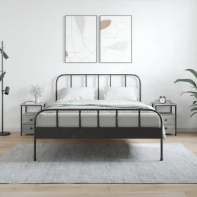 Mesitas noche 2 uds madera ingeniería gris Sonoma 34x35,5x50 cm de vidaXL, Mesitas de noche - Ref: Foro24-826020, Precio: 83,...