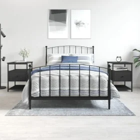 Mesitas de noche 2 uds madera de ingeniería negro 40x42x56 cm de vidaXL, Mesitas de noche - Ref: Foro24-826024, Precio: 91,17...