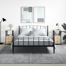 Mesita noche 2 uds madera ingeniería roble Sonoma 34x35,5x70 cm de vidaXL, Mesitas de noche - Ref: Foro24-825946, Precio: 119...