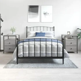 Mesitas noche 2 uds madera ingeniería gris Sonoma 44x45x60 cm de vidaXL, Mesitas de noche - Ref: Foro24-826010, Precio: 101,1...