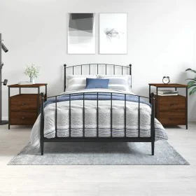 Mesitas noche 2 uds madera ingeniería roble marrón 44x45x60 cm de vidaXL, Mesitas de noche - Ref: Foro24-826012, Precio: 93,9...