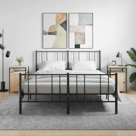 Mesitas noche 2 uds madera contrachapada color roble 40x42x60cm de vidaXL, Mesitas de noche - Ref: Foro24-826036, Precio: 62,...