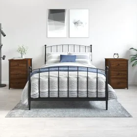 Mesitas noche 2 uds madera ingeniería marrón roble 40x36x60 cm de vidaXL, Mesitas de noche - Ref: Foro24-826002, Precio: 97,3...