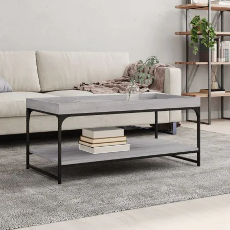 Mesa de centro madera de ingeniería gris Sonoma 100x49x45 cm de vidaXL, Mesas de centro - Ref: Foro24-832806, Precio: 45,65 €...