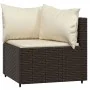 Set muebles de jardín 4 piezas y cojines ratán sintético marrón de vidaXL, Conjuntos de jardín - Ref: Foro24-319760, Precio: ...