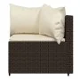 Set muebles de jardín 4 piezas y cojines ratán sintético marrón de vidaXL, Conjuntos de jardín - Ref: Foro24-319760, Precio: ...