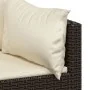 Set muebles de jardín 4 piezas y cojines ratán sintético marrón de vidaXL, Conjuntos de jardín - Ref: Foro24-319760, Precio: ...