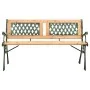 Banco de jardín hierro fundido y madera de abeto maciza 122 cm de vidaXL, Bancos de jardín - Ref: Foro24-312033, Precio: 82,8...