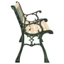 Banco de jardín hierro fundido y madera de abeto maciza 122 cm de vidaXL, Bancos de jardín - Ref: Foro24-312033, Precio: 82,8...