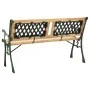Banco de jardín hierro fundido y madera de abeto maciza 122 cm de vidaXL, Bancos de jardín - Ref: Foro24-312033, Precio: 82,8...