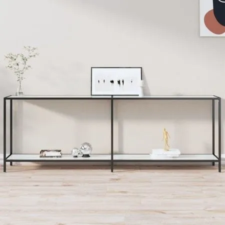 Konsolentisch aus gehärtetem Glas Weiß 220x35x75,5 cm von vidaXL, Seitentische - Ref: Foro24-331712, Preis: 110,78 €, Rabatt: %