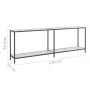 Konsolentisch aus gehärtetem Glas Weiß 220x35x75,5 cm von vidaXL, Seitentische - Ref: Foro24-331712, Preis: 110,78 €, Rabatt: %