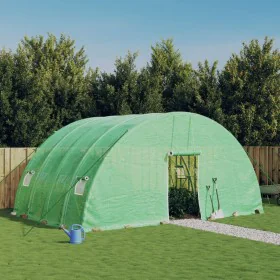 Greenhouse with green steel structure 24 m² 6x4x2.85 m by vidaXL, Greenhouses - Ref: Foro24-3188105, Price: 329,19 €, Discoun...