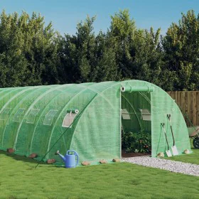Greenhouse with green steel structure 32 m² 8x4x2 m by vidaXL, Greenhouses - Ref: Foro24-3188063, Price: 383,70 €, Discount: %
