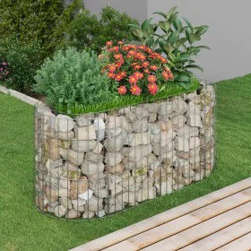 Arriate de gaviones de hierro galvanizado 120x50x50 cm de vidaXL, Maceteros y jardineras - Ref: Foro24-152024, Precio: 56,37 ...