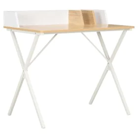 White and natural desk 80x50x84 cm by vidaXL, Desks - Ref: Foro24-20273, Price: 66,49 €, Discount: %