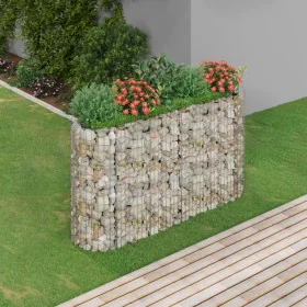 Arriate de gaviones de hierro galvanizado 190x50x100 cm de vidaXL, Maceteros y jardineras - Ref: Foro24-152033, Precio: 75,31...