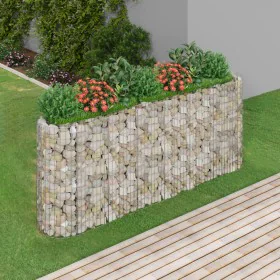 Galvanized iron gabion bed 260x50x100 cm by vidaXL, Pots and planters - Ref: Foro24-152034, Price: 98,12 €, Discount: %