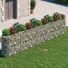 Arriate de gaviones de hierro galvanizado 470x50x100 cm de vidaXL, Maceteros y jardineras - Ref: Foro24-152037, Precio: 151,9...