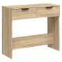 Mesa consola de madera contrachapada roble Sonoma 90x36x75 cm de vidaXL, Mesas auxiliares - Ref: Foro24-811334, Precio: 50,97...