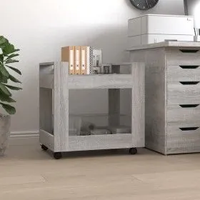 Sonoma gray plywood desk cart 60x45x60 cm by vidaXL, Cars and islands - Ref: Foro24-816606, Price: 44,10 €, Discount: %
