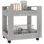 Carrito de escritorio contrachapada gris Sonoma 60x45x60 cm de vidaXL, Carros e islas - Ref: Foro24-816606, Precio: 44,10 €, ...