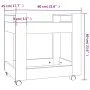 Carrito de escritorio contrachapada gris Sonoma 60x45x60 cm de vidaXL, Carros e islas - Ref: Foro24-816606, Precio: 44,10 €, ...