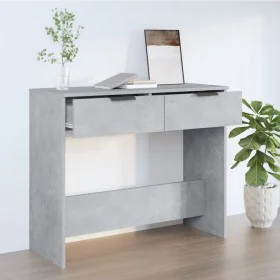Mesa consola de madera contrachapada gris hormigón 90x36x75 cm de vidaXL, Mesas auxiliares - Ref: Foro24-811335, Precio: 44,4...