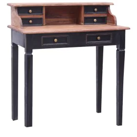 Escritorio con cajones madera maciza de caoba 90x50x101 cm de vidaXL, Escritorios - Ref: Foro24-283910, Precio: 312,63 €, Des...