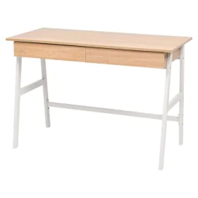 Schreibtisch 110x55x75 cm in Eiche und Weiß. von vidaXL, Schreibtische - Ref: Foro24-245722, Preis: 87,28 €, Rabatt: %