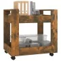 Carrito de escritorio contrachapada roble ahumado 60x45x60 cm de vidaXL, Carros e islas - Ref: Foro24-816605, Precio: 41,71 €...