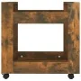 Carrito de escritorio contrachapada roble ahumado 60x45x60 cm de vidaXL, Carros e islas - Ref: Foro24-816605, Precio: 41,71 €...